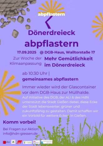Abpflastern Plakat