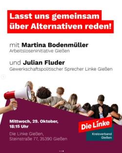 Lasst und gemeinsam über Alternativen reden!