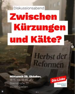 Diskussionsabend Zwischen Kürzungen und Kälte?