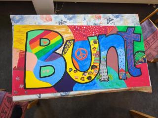 Bunt als fertiges Puzzle