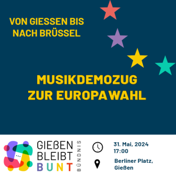 Musik Demo Zug zur Europawahl