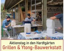 Aktionstag in den Hardtgärten: Grillen & Ytong-Bauwerkstatt am Donnerstag, 28.5.26