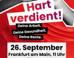 Hart verdient. Demo Aufruf Plakat DGB